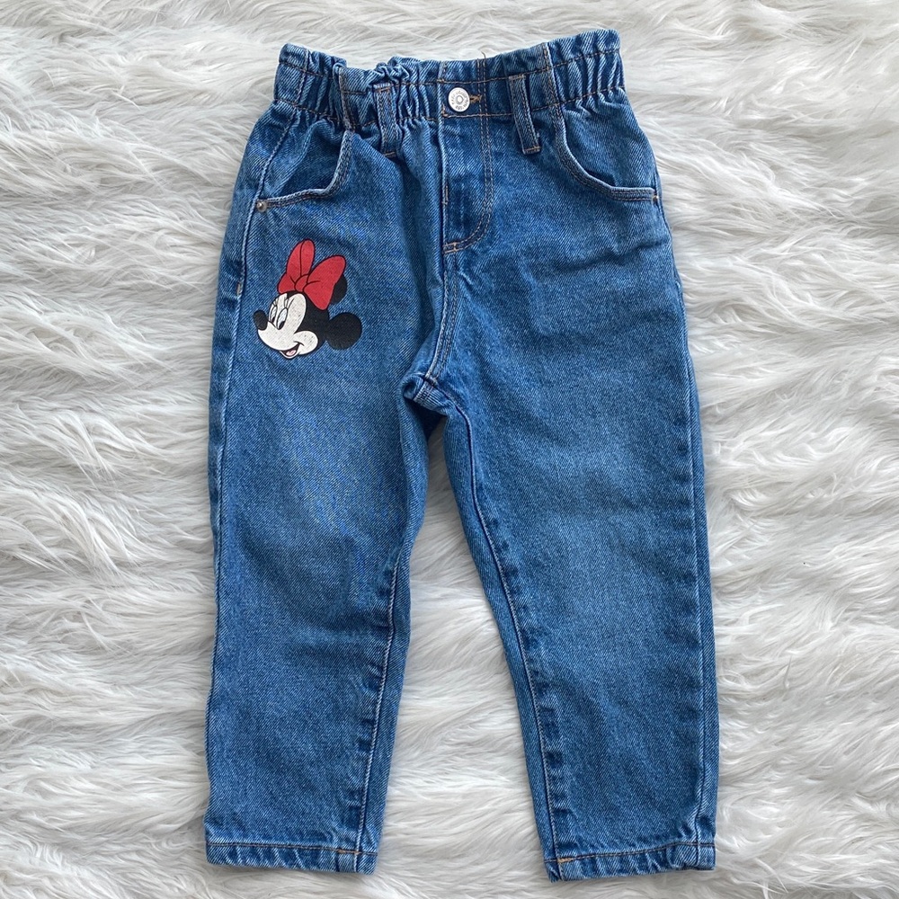 Zara | Minnie Mouse Blue Denim Jeans
